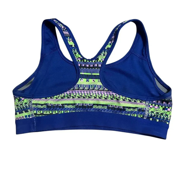 Nike Pro Sports Bra Size Small Blue Purple Workout Activewear Athlesiure Active - Picture 2 of 3